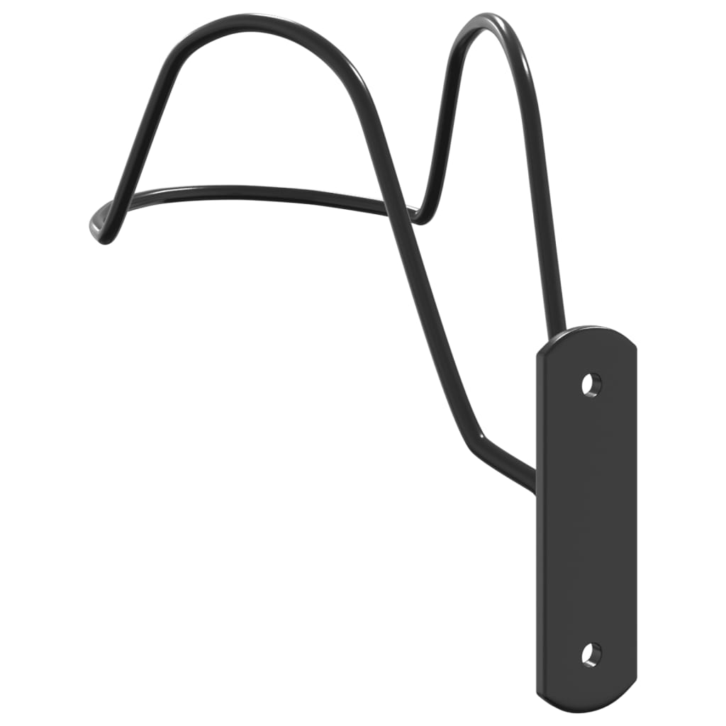 Porta Casco Equitazione a Parete Nero in Acciaio